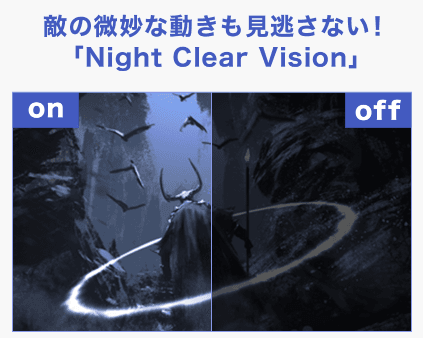 より鮮明にみえる機能搭載