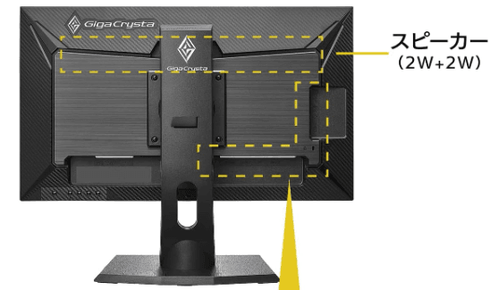 EX-GD242UDBのスピーカー位置
