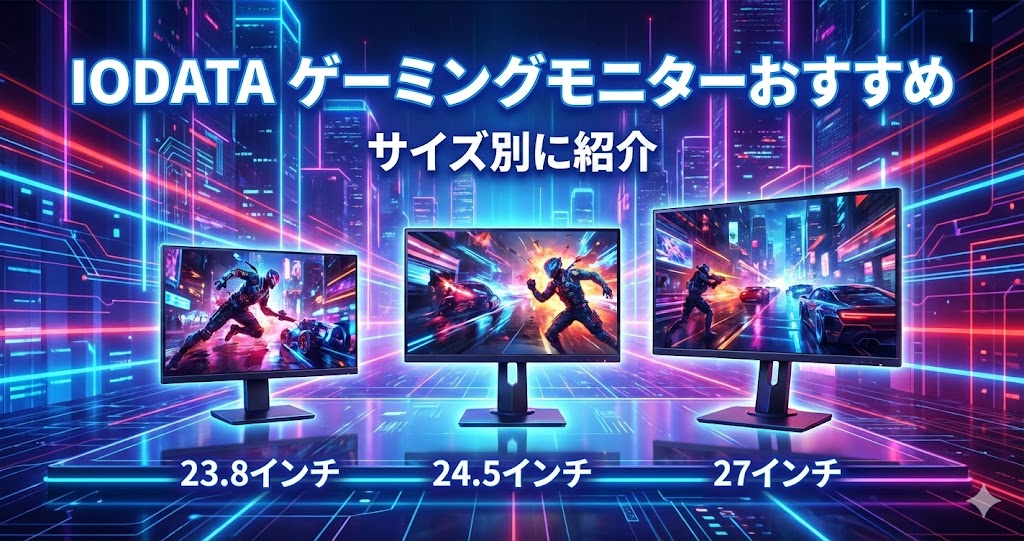 IODATA(アイ・オー・データ)ゲーミングモニターおすすめ|サイズ別に紹介
