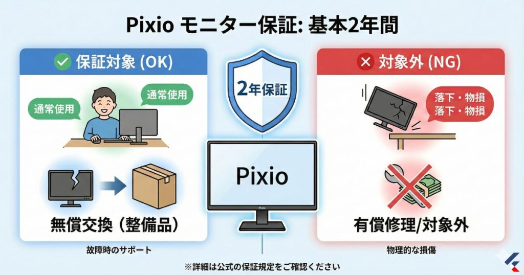 メーカー保証は2年