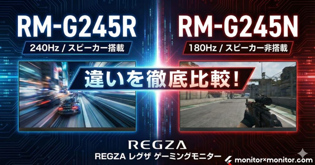 RM-G245RとRM-G245Nの違いを比較|REGZAレグザゲーミングモニター
