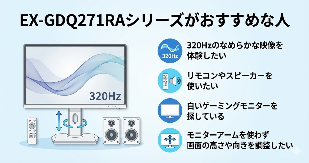 EX-GDQ271RAシリーズがおすすめな人