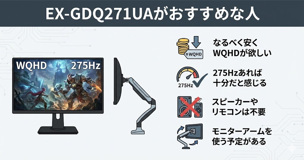 EX-GDQ271UAがおすすめな人