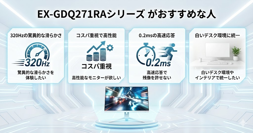EX-GDQ271RAシリーズがおすすめな人