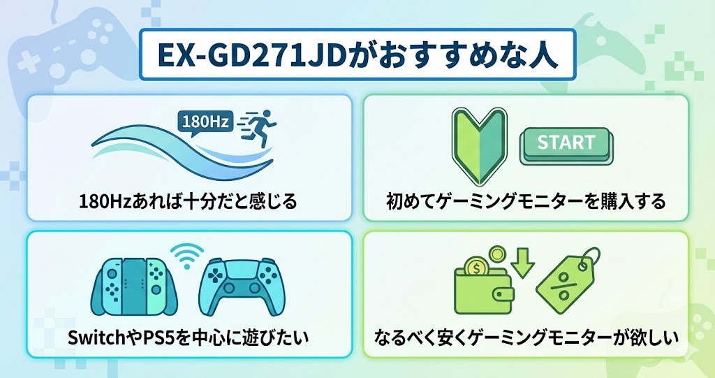 EX-GD271JDがおすすめな人